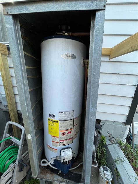 outdoor electric water heater enclosure|50 gallon water heater enclosure.